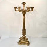 Large Pair of Antique Charles X Style French Bronze Candelabra