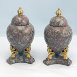 Pair of Grainger Worcester Covered Urns