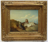 Pair of Victorian Terrier dog Oil Paintings