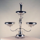 Important Silver Plated Figural Epergne