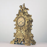 Louis XV Style Gilt Bronze Mantle Clock in the Rocco Taste