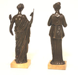Pair of Grand Tour Bronze Figures after the Antique