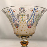 Art Nouveau Fachule Haida Steinschnu Enamelled Raised Bowl