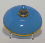 French Antique Baccarat Blue Opaline Ovoid Covered Bowl on Stand