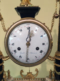 French, Louis XVI Period Marble and Ormolu Portico Clock
