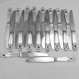 Georg Jensen Acorn Sterling Silver Flatware Set for 12 and Persons 126 Pieces