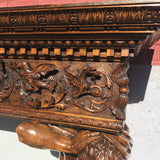Italian Neo-Renaissance Walnut Fireplace Mantel