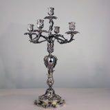 Important Pair of Louis XV Style Five-Light Silver Candelabra