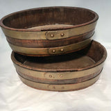 Pair of George III English Coopered Oak Oyster Buckets