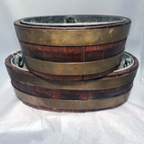 Pair of George III English Coopered Oak Oyster Buckets
