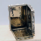 Victorian Hall Marked Silver Vinaigrette by Nathaniel Mills