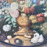 Victorian Papier Mâché Oval Tray, Painted with Flowers