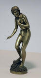 Standing Female Nude Bather, Bronze Signed Fullborn