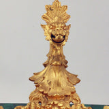 French Louis XV1 Style Malachite and Gilt Bronze Pen Tray