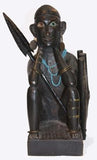 Pair of Carved Ebony Bookends as African Warriors