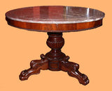 Louis Philippe Mahogany and Marble Centre Table