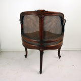 Louis XV Style Walnut and Caned French Provincial Bergere