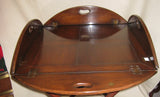 Victorian Mahogany Square to Round Butler's Tray on Stand