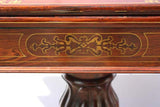 Mahogany Brass Inlaid Fold-over Games Table