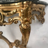 Louis XV Style Table a Console with Marble Top