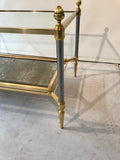 Maison Jansen Mixed Metal and Plate Glass Mid-Century Modern Coffee Table