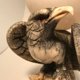 Italian Alabaster Lamp Modelled as an Eagle on a Rocky Crag