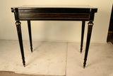 Louis XVI Style Coromandel and Ebonized Fold-Over Card Table