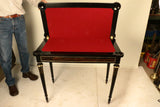 Louis XVI Style Coromandel and Ebonized Fold-Over Card Table