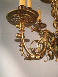 Twelve-Light Neo-Renaissance Gilt Bronze Chandelier
