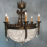 Louis XVI Style Six-Light Basket Chandelier