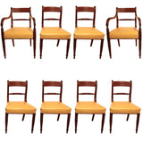 Set of Eight Regency Mahogany Dining Chairs