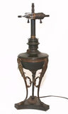 Tôle and Bronze Oil Lamp Converted to Electricity
