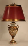 Pair of Louis XVI Style Bronze and Marble Lamps