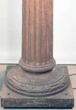 Pair of Antique Cast Iron Columns, Mounted as Exterior Street Lamps