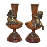 Pair of Bronze Vases by Auguste Moreau