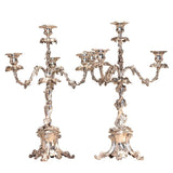 Pair of Victorian Silver Plated  Four Light  Candelabra