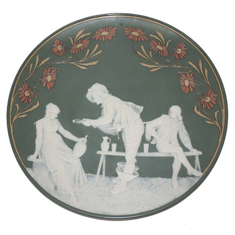 Mettlach Stoneware Cameo Charger