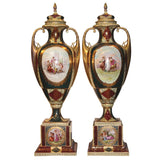Pair of Royal Vienna Covered Vases