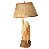 Marble and Alabaster Figural Table Lamp