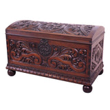 Carved Mahogany Dome Lid Chest