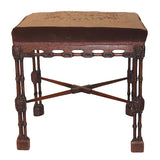 Chippendale Style Walnut Stool